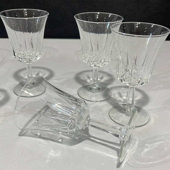 Vintage Arcoroc France crystal wine cordial glasses regency star 5.25” - Picture 6 of 16